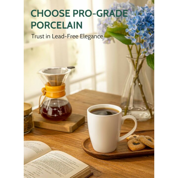 16 Ounce Sweese Porcelain Coffee Mugs Set of 6