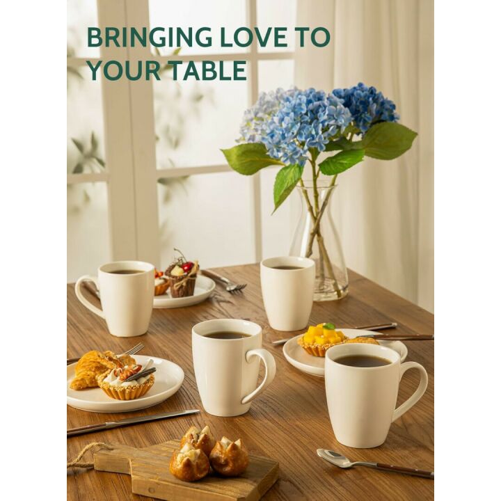 16 Ounce Sweese Porcelain Coffee Mugs Set of 6