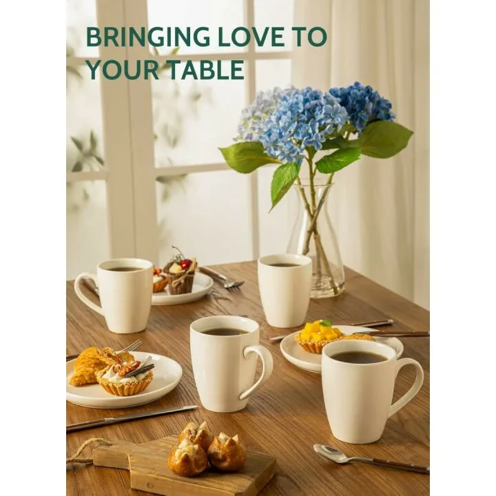 16 Ounce Sweese Porcelain Coffee Mugs Set of 6