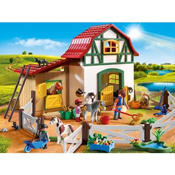 Playmobil Pony Farm Interactive Playset for Kids