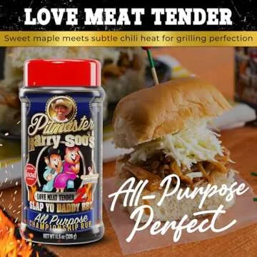 Slap Yo Daddy BBQ Rub, Love Meat Tender – Championship AP Seasoning for Smoking & Grilling From Pitmaster Harry Soo - All Purpose BBQ Rub - No MSG, Gluten-Free - 12 oz