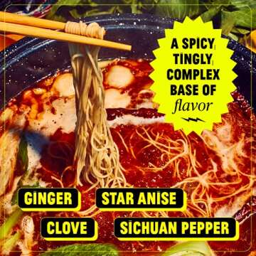 FLYBYJING Fire Hot Pot Soup Base, Spicy Sichuan Hot Pot at Home, Packed with Umami Flavor, No MSG, Vegan and Sugar Free, Perfect and Unique Dinner Party or Family Meal (Pack of 2)