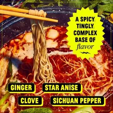 FLYBYJING Fire Hot Pot Soup Base, Spicy Sichuan Hot Pot at Home, Packed with Umami Flavor, No MSG, Vegan and Sugar Free, Perfect and Unique Dinner Party or Family Meal (Pack of 2)