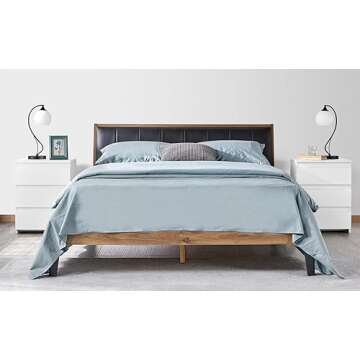 Yaheetech Nightstand with 3 Drawers, Wooden Bedside Table with Storage, Small Bedside Storage Cabine...