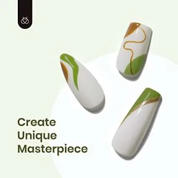 Beetles Gel Nail Polish- 6 Colors Viper's Kiss Collection Dark Green White Black Gel Polish Nail Design with Snake Sticker Soak Off UV LED Gel Nail Kit Manicure DIY Home Gift for Women