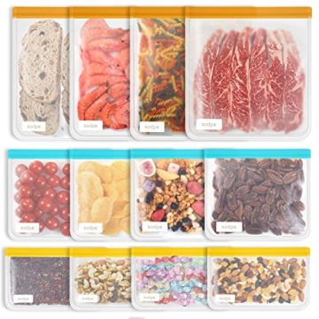 Eco-Friendly SODPE Reusable Food Storage Bags Set