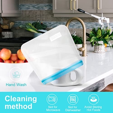 Eco-Friendly SODPE Reusable Food Storage Bags Set