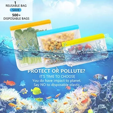 Eco-Friendly SODPE Reusable Food Storage Bags Set