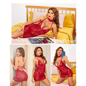 Avidlove Lace Babydoll Lingerie for Valentine's Day