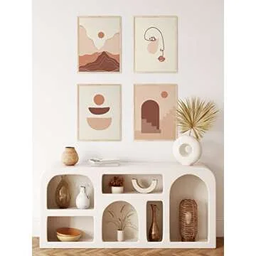 HAUS AND HUES Boho Wall Art Minimalist Decor