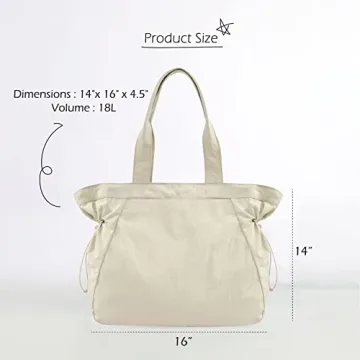 ODODOS 18L Lightweight Waterproof Side-Cinch Shopper Bag