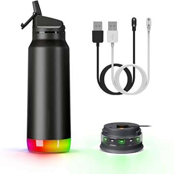 FitTurn 2 Pack Charger for HidrateSpark PRO Smart Water Bottle - USB Cable Accessories