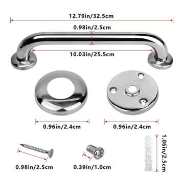 Durable Stainless Steel Shower Grab Bars for Safety and Style