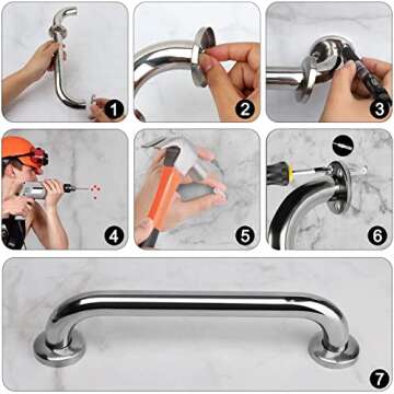 Durable Stainless Steel Shower Grab Bars for Safety and Style