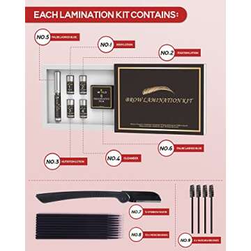 iMethod Professional Eyebrow Lamination Kit - Instant DIY Eye Brow Lift Perm Kit at Home, Long Lasting, Salon Result, Easy to Use