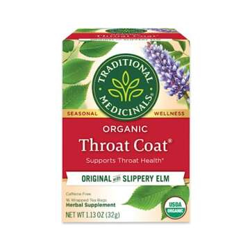 Traditional Medicinals Organic Throat Coat, 16-Count Boxes (Pack - 2)