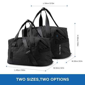 BAGSMART Gym Bag for Women Ideal Carry-On Weekender Duffel
