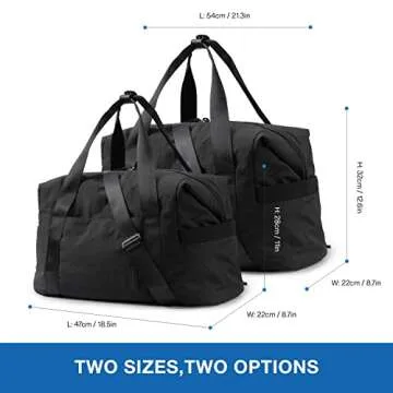 BAGSMART Gym Bag for Women Ideal Carry-On Weekender Duffel