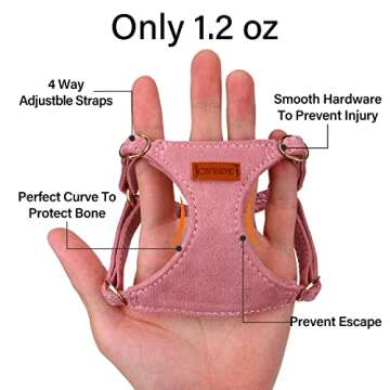 CHEDE No Pull Puppy Harness and Multifunction Dog Leash Set- 8 Colors Soft Adjustable No Choke Escap...