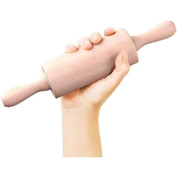 HelferX 9 inch Small Wooden Rolling Pin for Baking