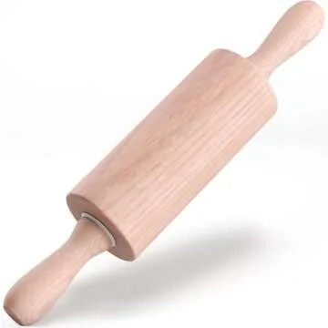 HelferX 9 Inch Wooden Rolling Pin - Baking Essential!