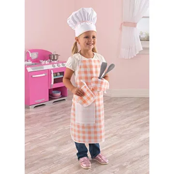 KidKraft Tasty Treats Chef Apron and Hat Set for Kids