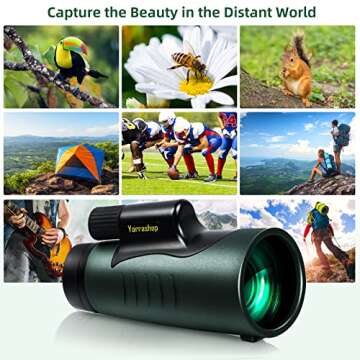 High Powered 12x50 Monocular Telescope with Tripod