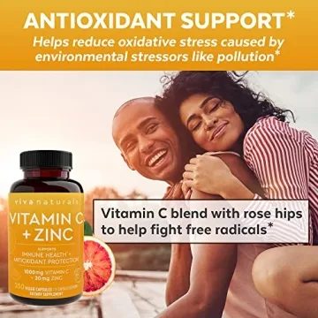 Viva Naturals Vitamin C 1000mg & Zinc 20mg – 250 Capsules