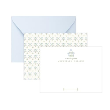 Lemon Grace Co - Personalized Chinoiserie Stationery Note Cards Set with Envelopes