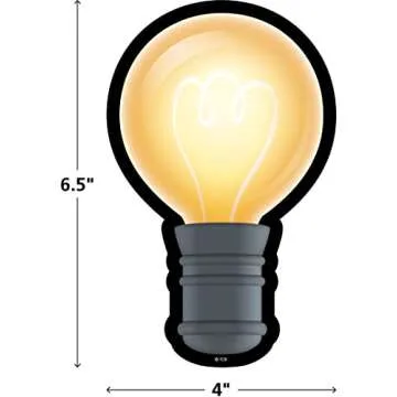 Teacher Created Resources White Light Bulbs Accents (3557), Multicolored, 1 Count (Pack of 1)