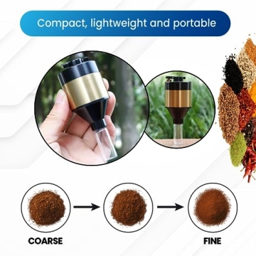 Premium Aluminum Spice Grinder for Fresh Coarse to Fine Grinds