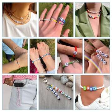 Pandahall 100Pcs Vowel Letter Beads for Jewelry Making
