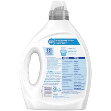 all Liquid Laundry Detergent, Gentle for Baby, Hypoallergenic & Free Of Dyes, 2X Concentrated, 100 L...
