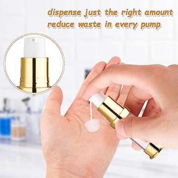 10 Pcs Empty Airless Pump Bottle Travel Cosmetic Cream Pump Bottle Refillable Vacuum Dispenser Pump ...