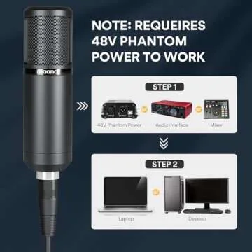 MAONO XLR Condenser Microphone, Professional Cardioid Studio Recording Mic for Streaming, Podcasting...