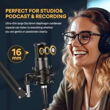 MAONO XLR Condenser Microphone, Professional Cardioid Studio Recording Mic for Streaming, Podcasting, Singing, Voice-Over, Vocal, Home-Studio, YouTube, Skype, Twitch (PM320S)