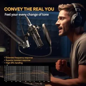 MAONO XLR Condenser Microphone, Professional Cardioid Studio Recording Mic for Streaming, Podcasting, Singing, Voice-Over, Vocal, Home-Studio, YouTube, Skype, Twitch (PM320S)