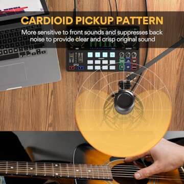 MAONO XLR Condenser Microphone, Professional Cardioid Studio Recording Mic for Streaming, Podcasting, Singing, Voice-Over, Vocal, Home-Studio, YouTube, Skype, Twitch (PM320S)