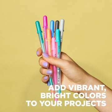 SAKURA Gelly Roll Moonlight 06 Gel Pens - Fine Point Ink Pen for Journaling, Art, or Drawing - Assorted Fluorescent Ink - Fine Line - 10 Pack