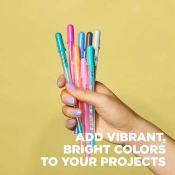 SAKURA Gelly Roll Moonlight 06 Gel Pens - Fine Point Ink Pen for Journaling, Art, or Drawing - Assorted Fluorescent Ink - Fine Line - 10 Pack