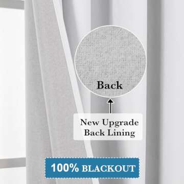 OWENIE Maya White Blackout Curtains for Comfort & Elegance
