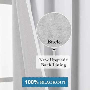 OWENIE Maya White Blackout Curtains for Comfort & Elegance