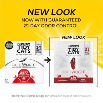 Purina Tidy Cats LightWeight, Low Dust, Clumping Cat Litter Odor Control 24/7 Performance Multi Cat ...