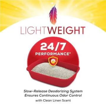 Purina Tidy Cats LightWeight, Low Dust, Clumping Cat Litter Odor Control 24/7 Performance Multi Cat Litter - 17 lb. Box