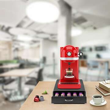 SZQINJI Coffee Pod Organizer for Nespresso - Holds 50 Pods