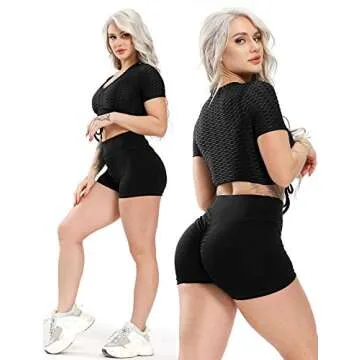 SEASUM Scrunch Butt Workout Shorts Women's High Waist Peach Booty Lifting Yoga Shorts Gym Leggings XL