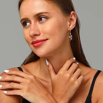 Gold Snake Personalized Huggie Hoop Dangle Stud Earrings Charm Nature Animal Earring Jewelry for Women