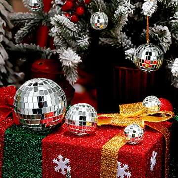 Vibrant Hanging Mirror Disco Balls - 35 Pcs Set
