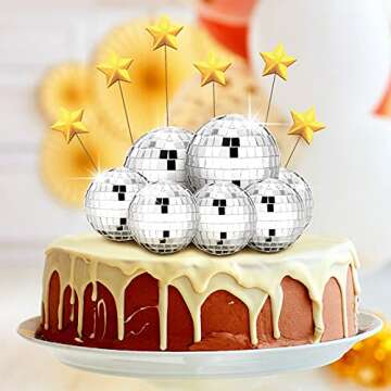 Vibrant Hanging Mirror Disco Balls - 35 Pcs Set