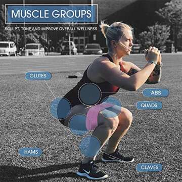 Te-Rich Fabric Resistance Loop Exercise Bands, Cloth Booty Training Bands, Heavy/Non-Slip/Thick Wide Fitness Elastic Circle Band for Legs and Butt/Squat/Glute/Hip/Thigh, Gym Workout Band for Women/Men